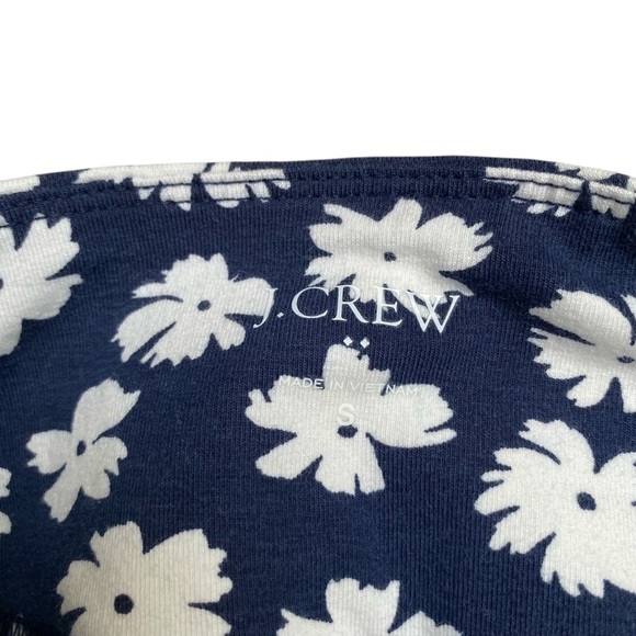 J.Crew Factory Everyday Cropped Leggings Size Small Navy Daisy Print NWOT - Picture 7 of 8